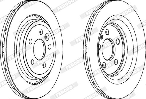 Ferodo DDF1681X - Bremžu diski www.autospares.lv