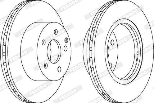 Ferodo DDF1688X - Bremžu diski www.autospares.lv