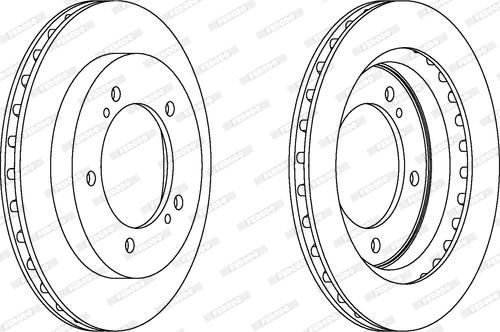 Ferodo DDF1687 - Bremžu diski www.autospares.lv