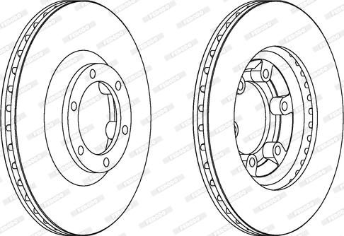 Ferodo DDF1633 - Bremžu diski www.autospares.lv