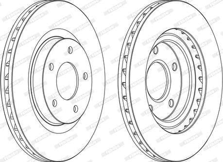 Ferodo DDF1624C-D - Bremžu diski www.autospares.lv