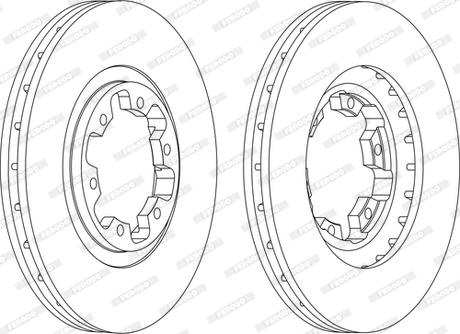 Ferodo DDF1626P-1-D - Bremžu diski www.autospares.lv