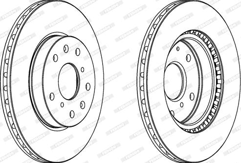 Ferodo DDF1620C - Bremžu diski www.autospares.lv