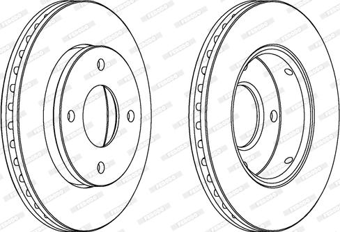 Ferodo DDF1621C - Bremžu diski www.autospares.lv