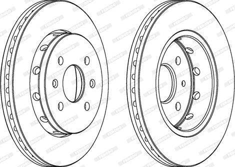 Ferodo DDF1628 - Bremžu diski www.autospares.lv