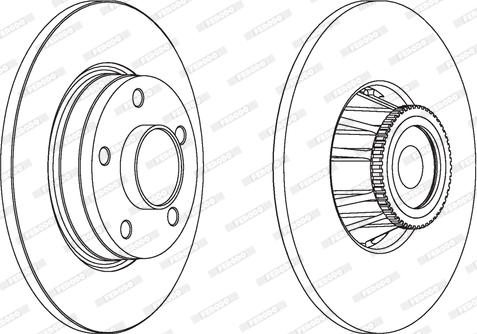 Ferodo DDF1623-1 - Bremžu diski www.autospares.lv