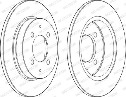 Ferodo DDF1622C - Bremžu diski www.autospares.lv