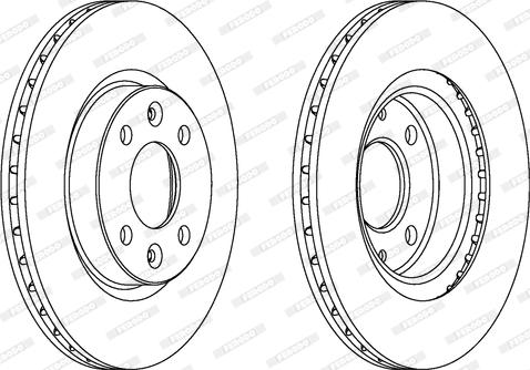 Ferodo DDF1096 - Bremžu diski www.autospares.lv