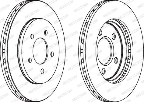 Ferodo DDF1058C - Bremžu diski www.autospares.lv