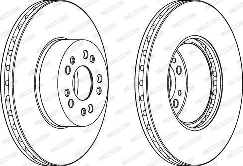 Ferodo DDF1061C-1 - Bremžu diski www.autospares.lv