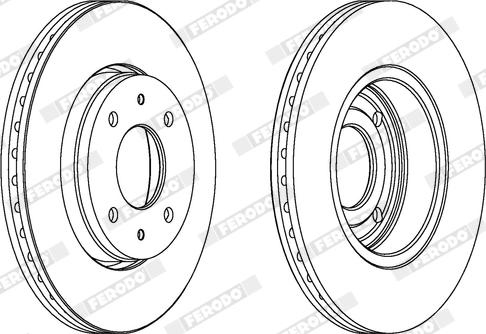 Ferodo DDF1068X - Bremžu diski www.autospares.lv