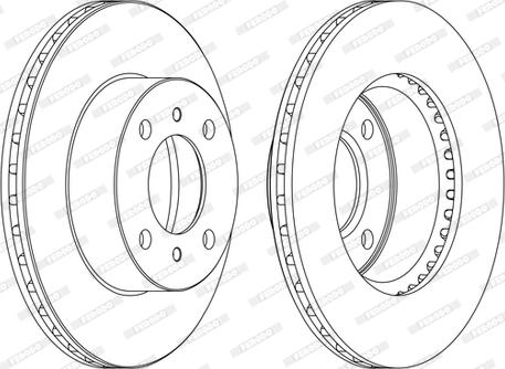 Ferodo DDF1005C - Bremžu diski www.autospares.lv