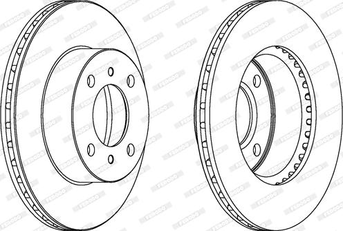 Ferodo DDF1005 - Bremžu diski www.autospares.lv