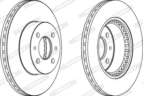 Ferodo DDF1006X - Bremžu diski www.autospares.lv