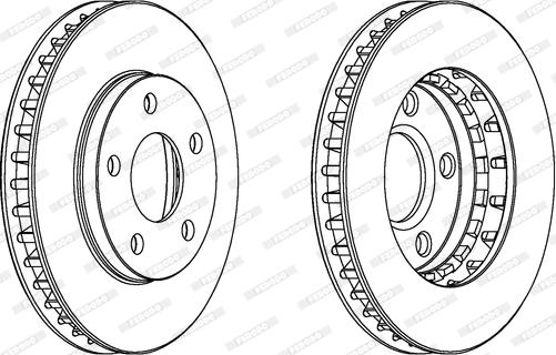 Ferodo DDF1030 - Тормозной диск www.autospares.lv