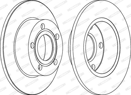 Ferodo DDF1033 - Bremžu diski www.autospares.lv