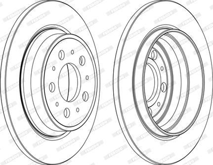 Ferodo DDF1079C-1-D - Bremžu diski www.autospares.lv