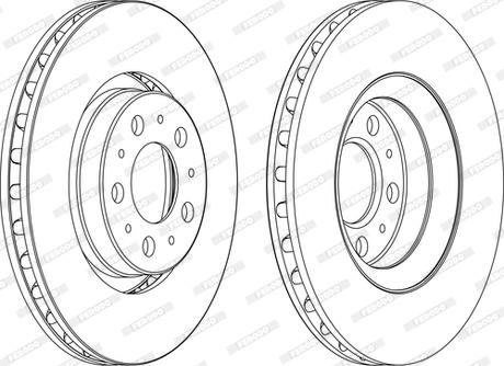 Ferodo DDF1078C-1-D - Bremžu diski www.autospares.lv