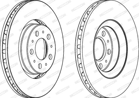 Ferodo DDF1078C - Bremžu diski www.autospares.lv