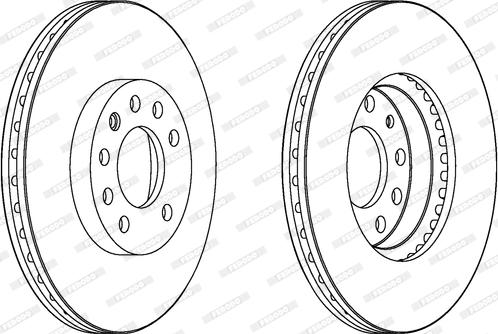 Ferodo DDF1191C-1 - Bremžu diski www.autospares.lv