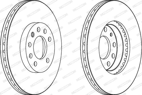 Ferodo DDF119-1 - Bremžu diski www.autospares.lv