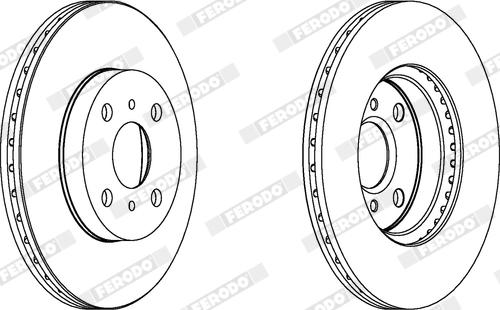 Ferodo DDF1149X - Bremžu diski www.autospares.lv