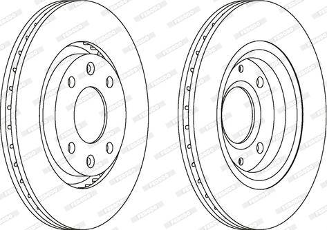 Ferodo DDF1140 - Bremžu diski www.autospares.lv