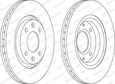 Ferodo DDF1140P-D - Bremžu diski www.autospares.lv