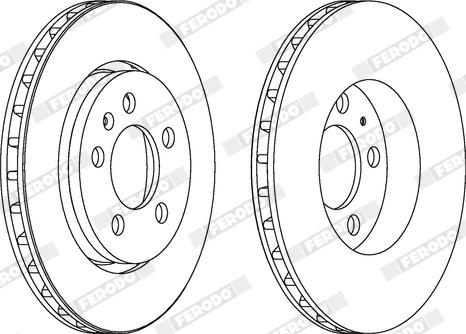 Ferodo DDF1154X - Bremžu diski www.autospares.lv