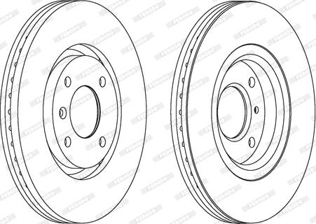 Ferodo DDF1152 - Bremžu diski www.autospares.lv