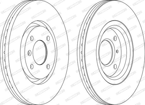 Ferodo DDF1152P-D - Bremžu diski www.autospares.lv