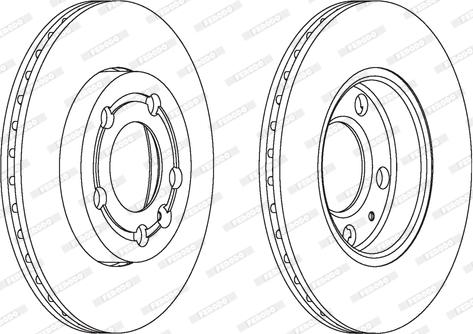 Ferodo DDF1164C - Bremžu diski www.autospares.lv