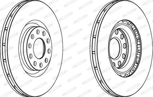 Ferodo DDF1166 - Тормозной диск www.autospares.lv