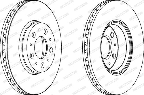 Ferodo DDF1163C - Bremžu diski www.autospares.lv