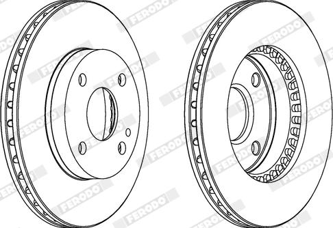 Ferodo DDF1104X - Bremžu diski www.autospares.lv