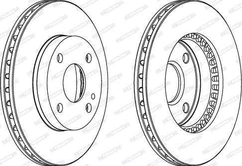 Ferodo DDF1104 - Bremžu diski www.autospares.lv