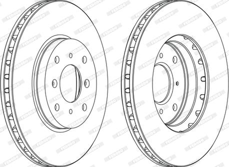 Ferodo DDF1119C - Bremžu diski www.autospares.lv