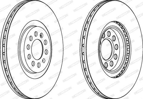 Ferodo DDF1118 - Bremžu diski www.autospares.lv