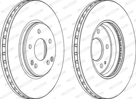 Ferodo DDF1136C-1-D - Bremžu diski www.autospares.lv