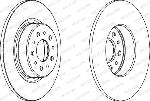 Ferodo DDF1138 - Bremžu diski www.autospares.lv