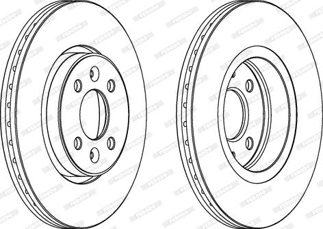 Ferodo DDF1124C - Bremžu diski www.autospares.lv