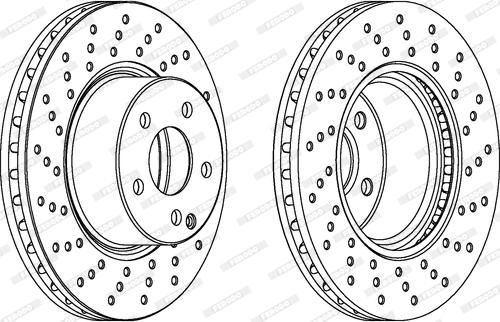 Ferodo DDF112-1 - Bremžu diski www.autospares.lv