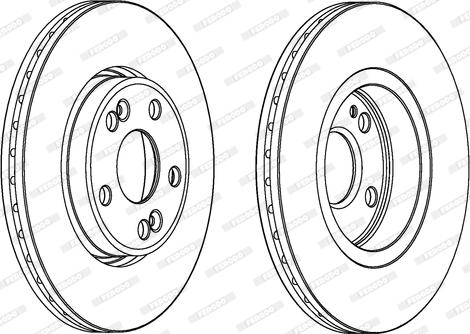 Ferodo DDF1123C - Bremžu diski www.autospares.lv