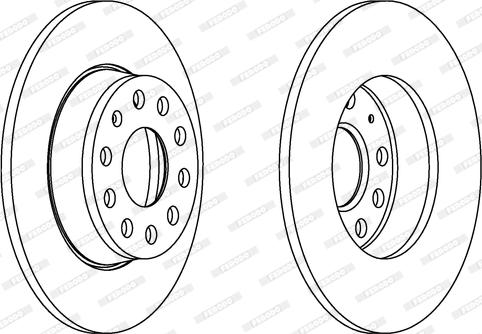 Ferodo DDF1895 - Bremžu diski www.autospares.lv