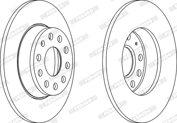 Ferodo DDF1895X - Bremžu diski www.autospares.lv