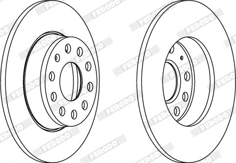 Ferodo DDF1895X - Bremžu diski www.autospares.lv