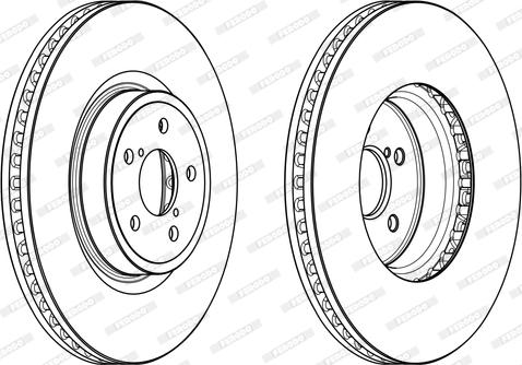 Ferodo DDF1841C-1 - Bremžu diski www.autospares.lv