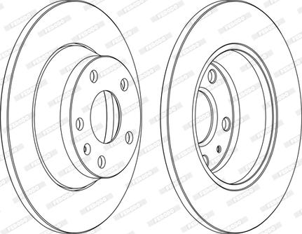 Ferodo DDF1848C - Bremžu diski www.autospares.lv