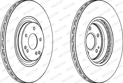 Ferodo DDF1856C - Bremžu diski www.autospares.lv