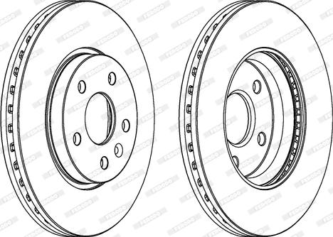 Ferodo DDF1869C - Bremžu diski www.autospares.lv